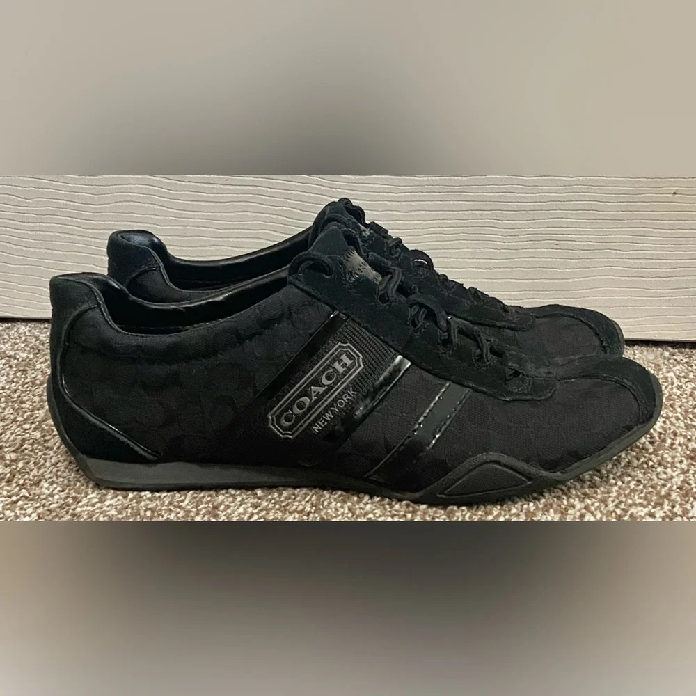 COACH Women's Signature BLACK  Athletic SNEAKERS Shoes~Size 7M~Remonna~ - Picture 4 of 9